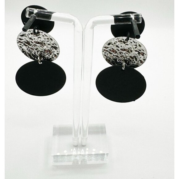 Women's Round Textured Casual Bohemian Hippie Design Earrings NWT - Picture 4 of 4